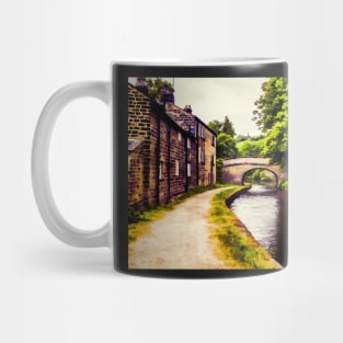 Canal Bridge Oil Painting Effect 01 Mug